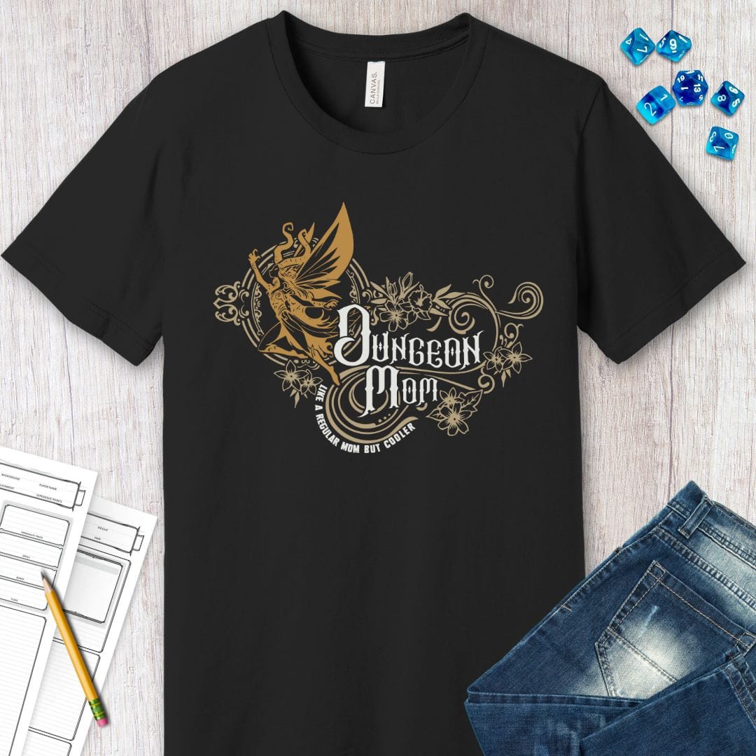 DnD Dungeon Mom T-Shirt Sunburst RPG