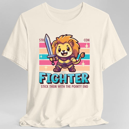 DnD Fighter Shirt - D&D Kawaii Class T-shirt Sunburst RPG