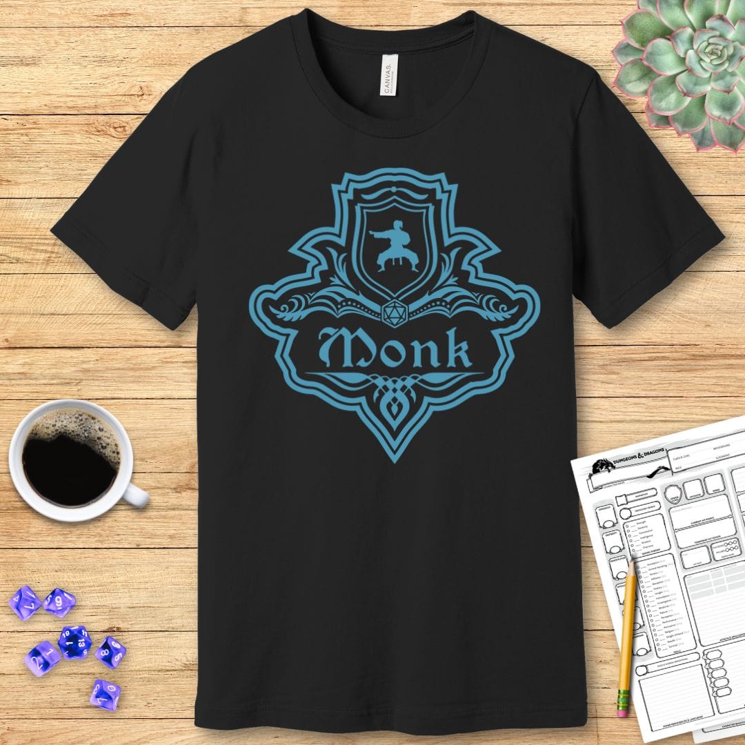 DnD Monk Class Emblem T-Shirt Sunburst RPG