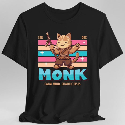 DnD Monk Shirt - D&D Kawaii Class T-shirt Sunburst RPG