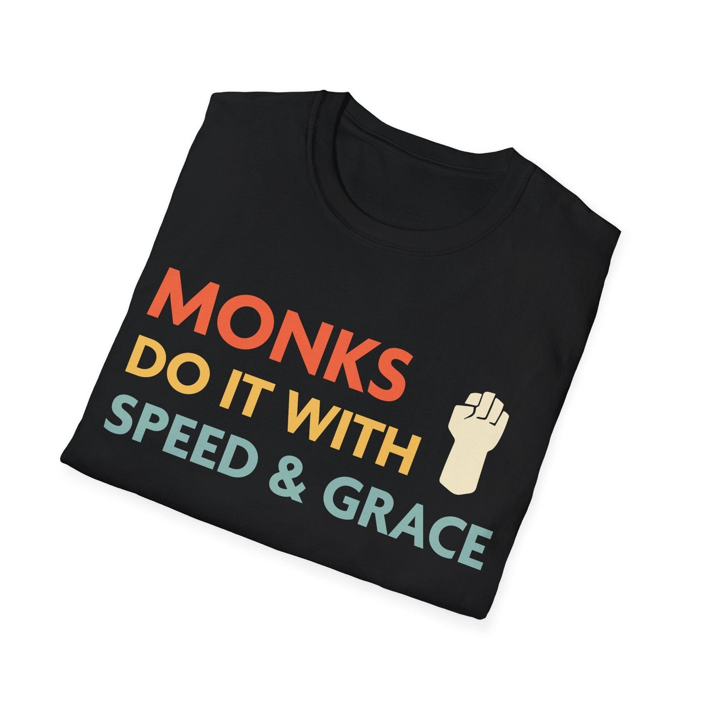 DnD Monks Do It With Speed & Grace Shirt Sunburst RPG