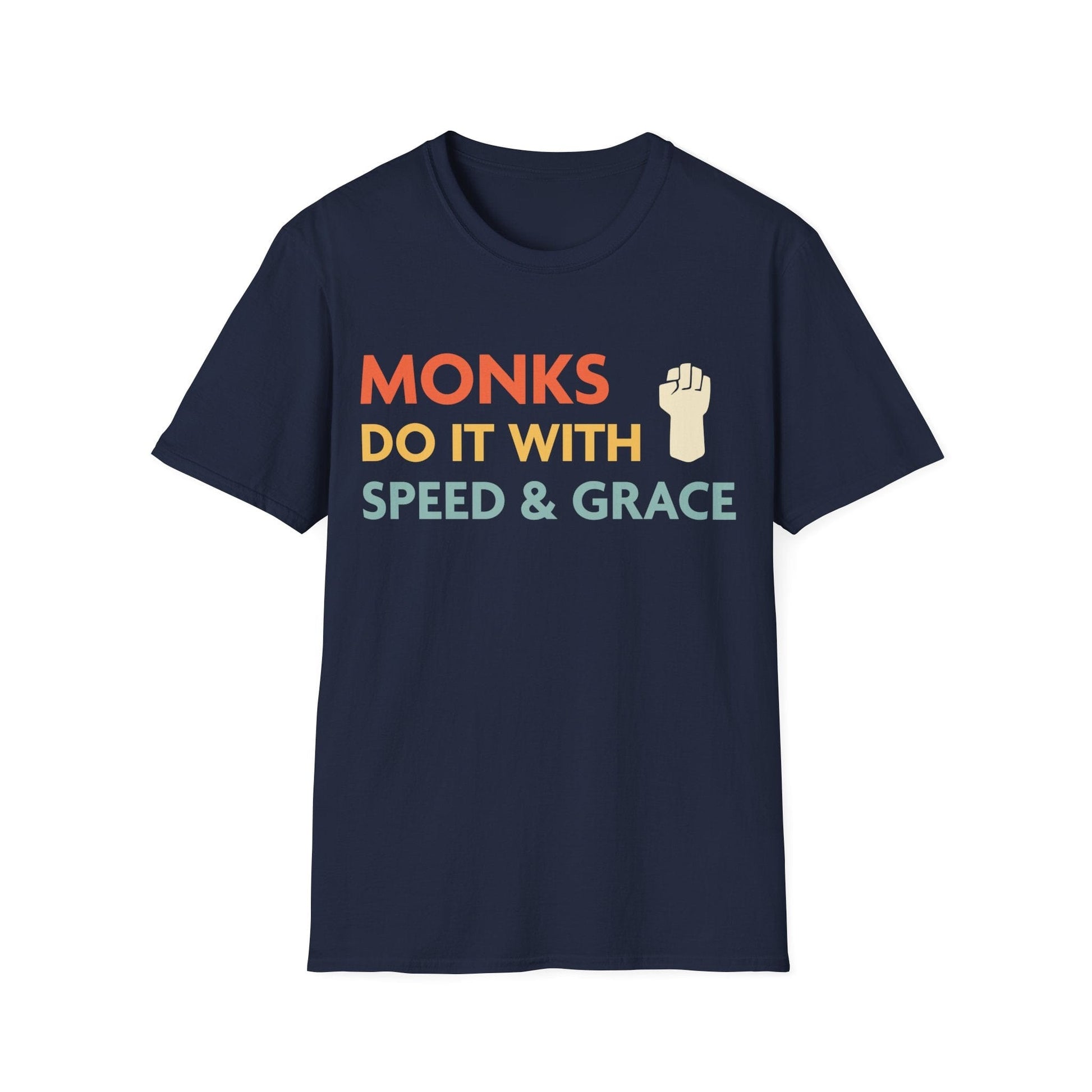 DnD Monks Do It With Speed & Grace Shirt Sunburst RPG