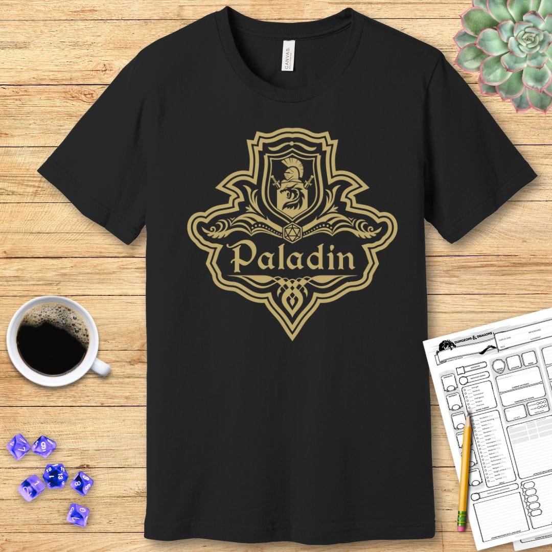 DnD Paladin Class Emblem T-Shirt Sunburst RPG