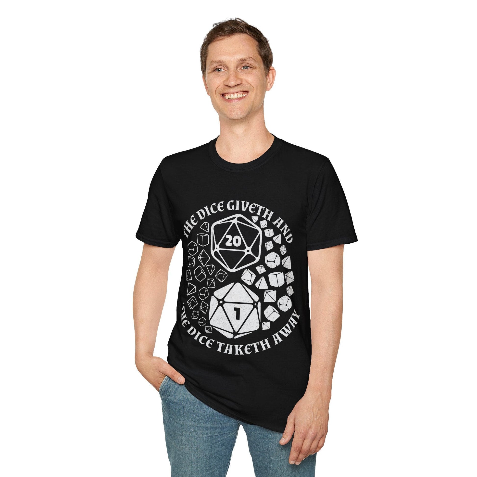 DnD Shirt - Yin Yang Dice Sunburst RPG
