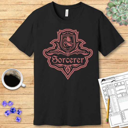 DnD Sorcerer Class Emblem T-Shirt Sunburst RPG