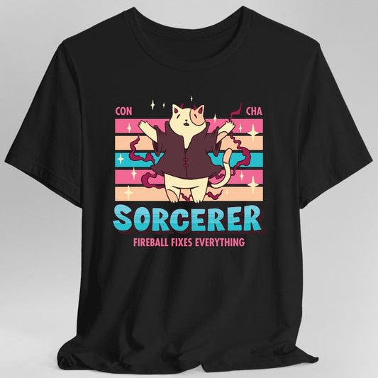 DnD Sorcerer Shirt - D&D Kawaii Class T-shirt Sunburst RPG