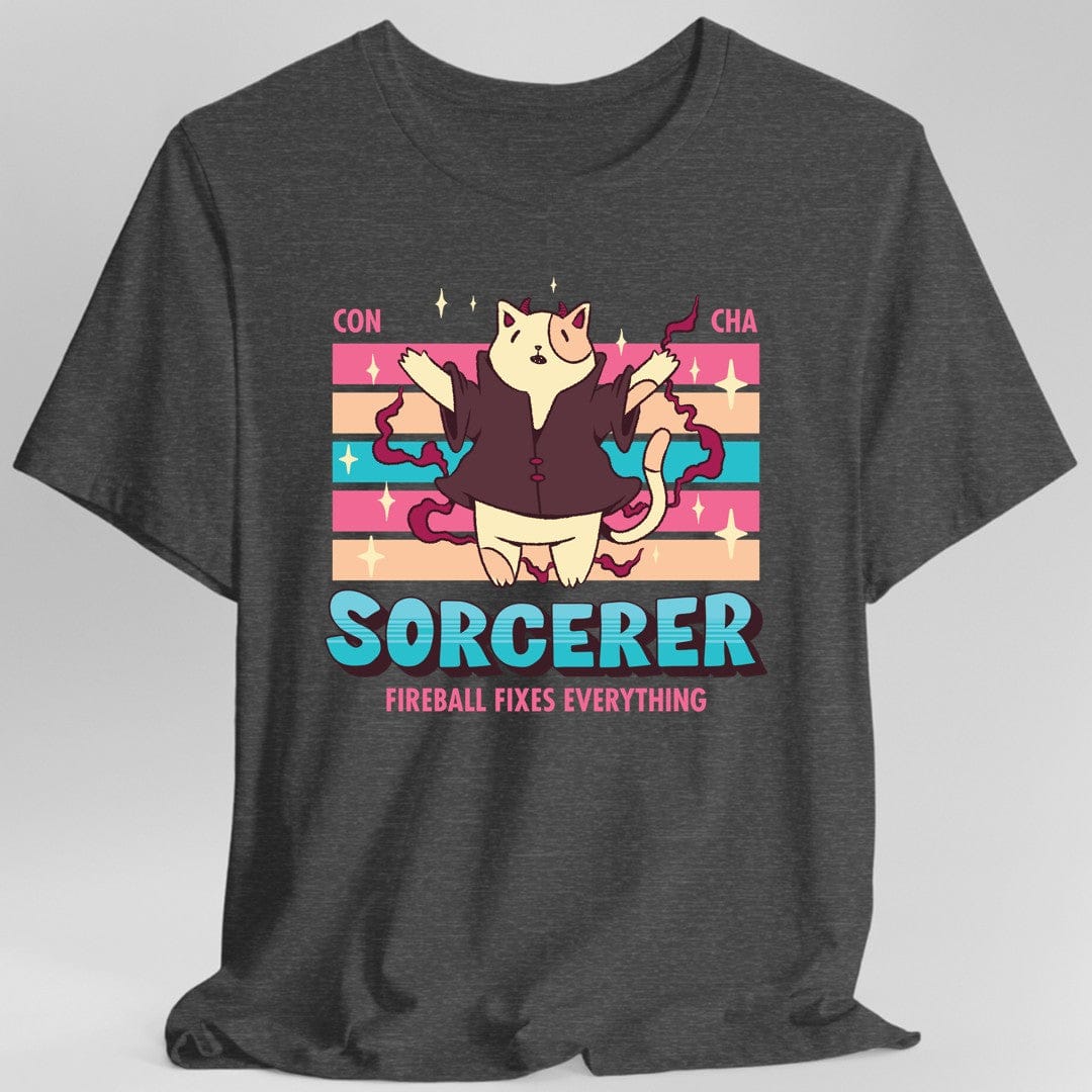 DnD Sorcerer Shirt - D&D Kawaii Class T-shirt Sunburst RPG