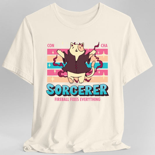 DnD Sorcerer Shirt - D&D Kawaii Class T-shirt Sunburst RPG