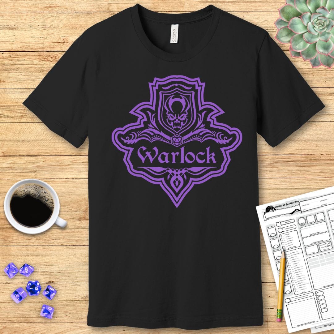 DnD Warlock Class Emblem T-Shirt Sunburst RPG