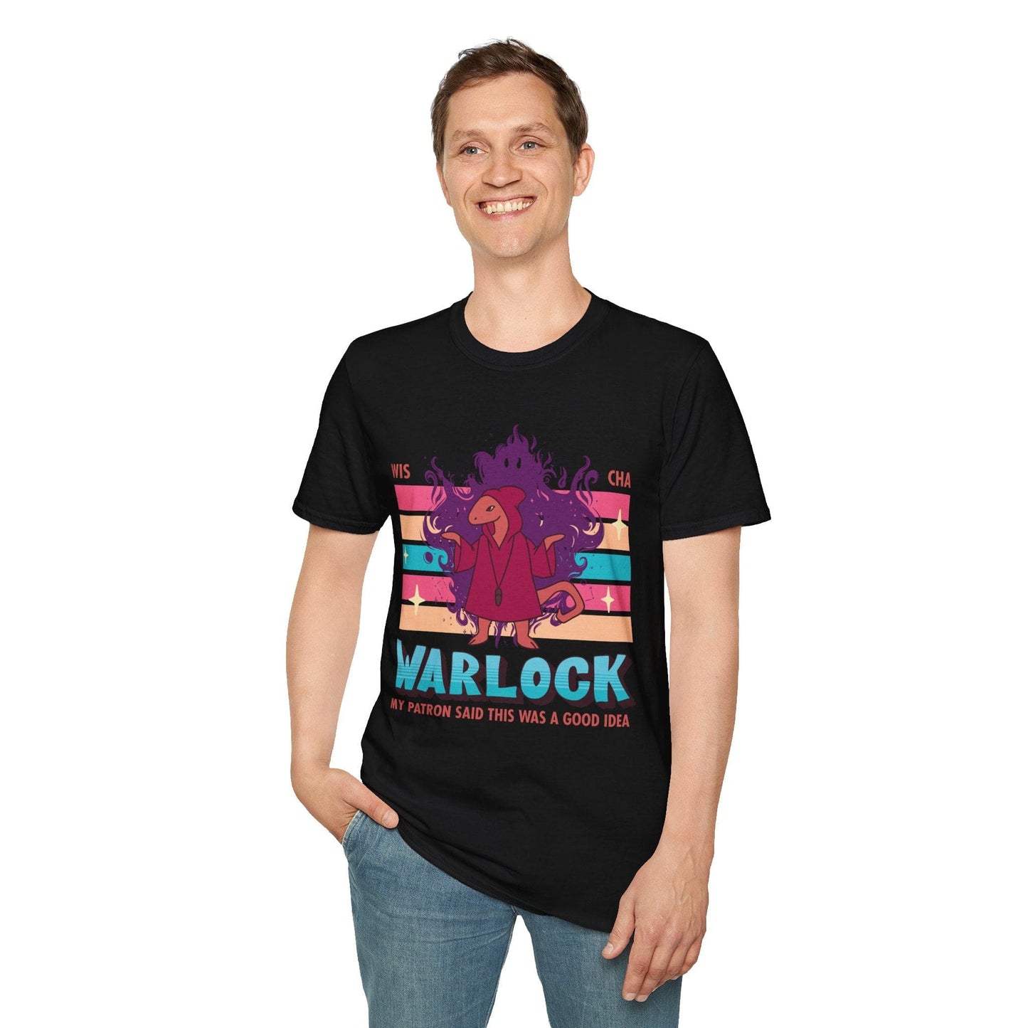 DnD Warlock Shirt - D&D Kawaii Class T-shirt Sunburst RPG