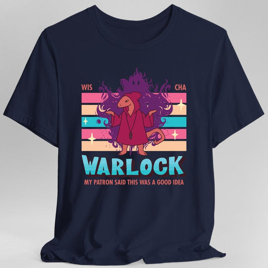 DnD Warlock Shirt - D&D Kawaii Class T-shirt Sunburst RPG