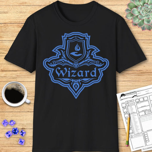 DnD Wizard Class Emblem T-Shirt Sunburst RPG