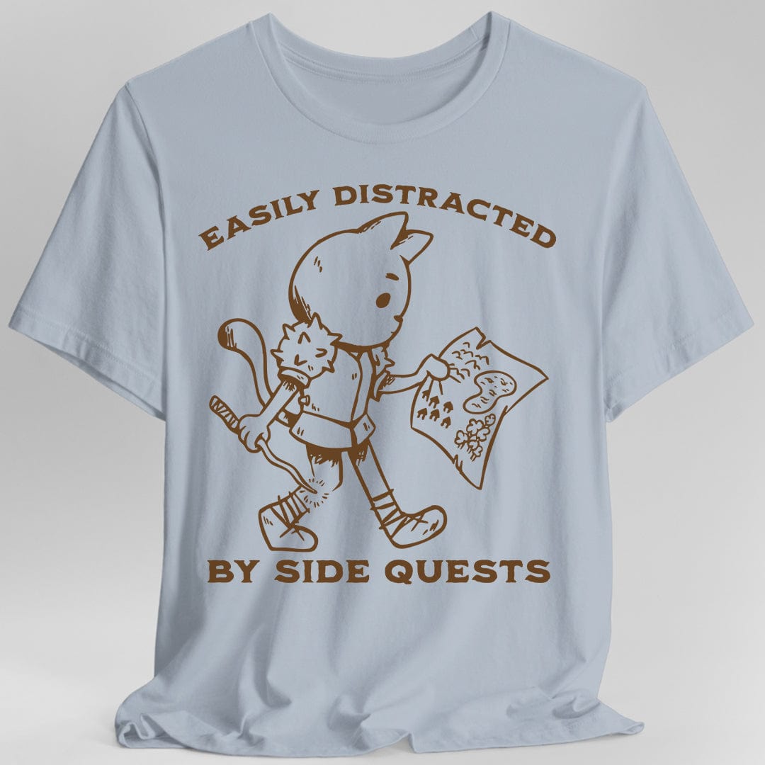 Easily Distracted by Side Quests T-Shirt Sunburst RPG