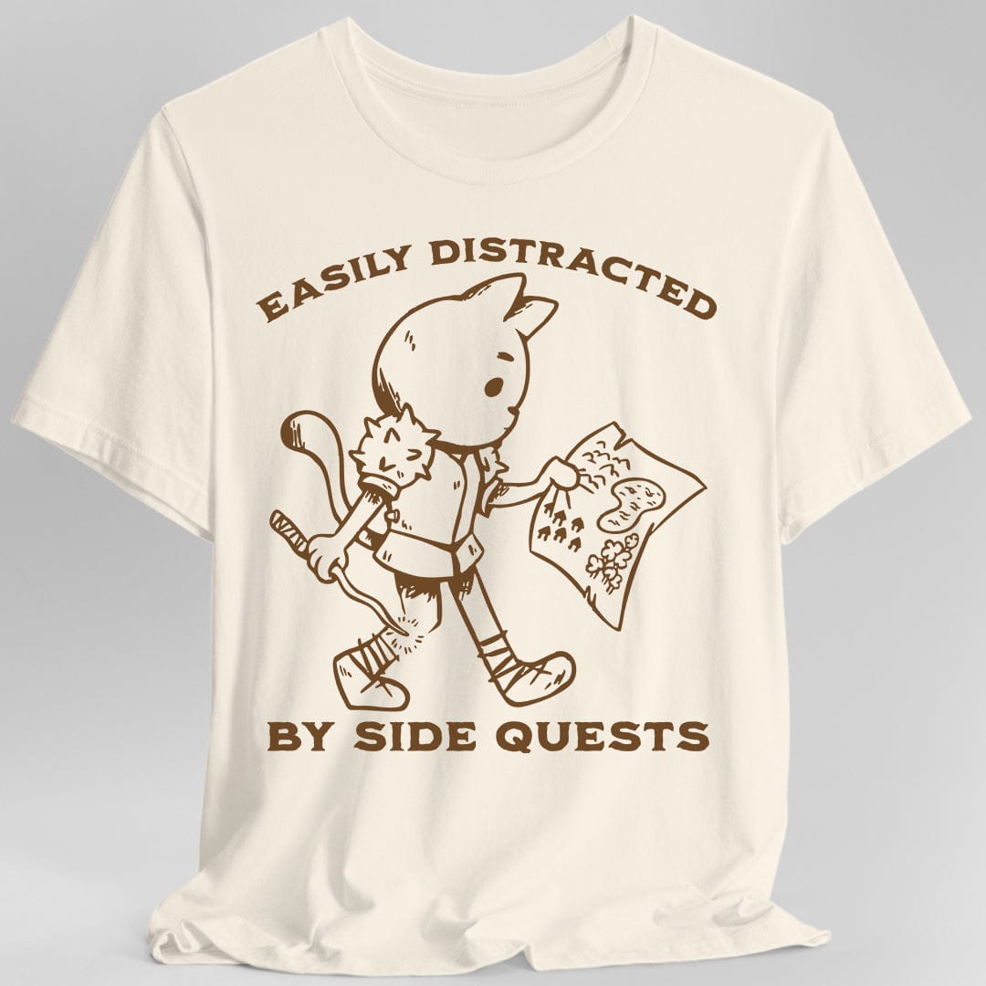 Easily Distracted by Side Quests T-Shirt Sunburst RPG