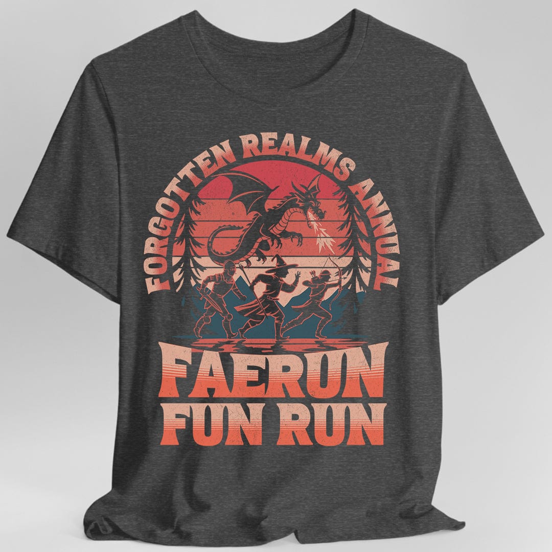 Faerun Fun Run Funny D&D T-shirt Sunburst RPG