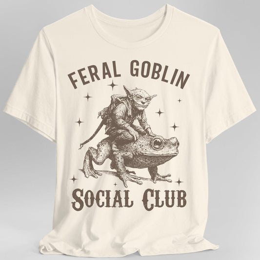 Feral Goblin Social Club T-shirt - With Toad Sunburst RPG