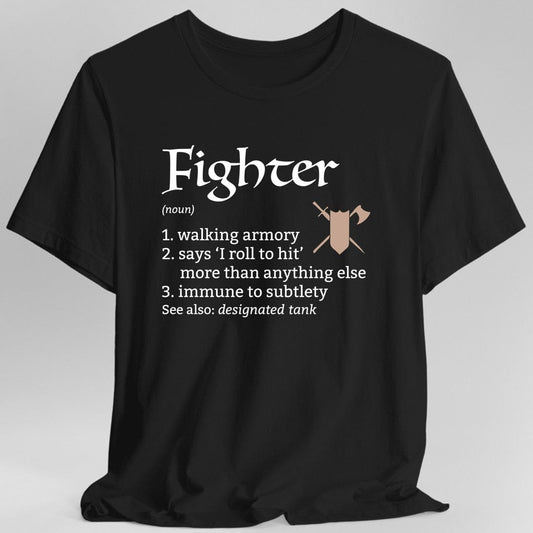 Fighter Class Definition D&D T-Shirt Sunburst RPG