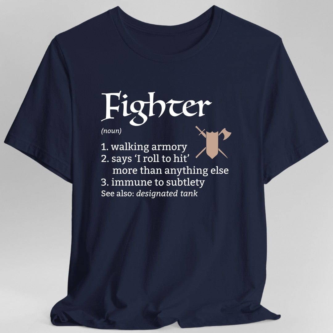 Fighter Class Definition D&D T-Shirt Sunburst RPG