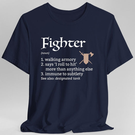 Fighter Class Definition D&D T-Shirt Sunburst RPG