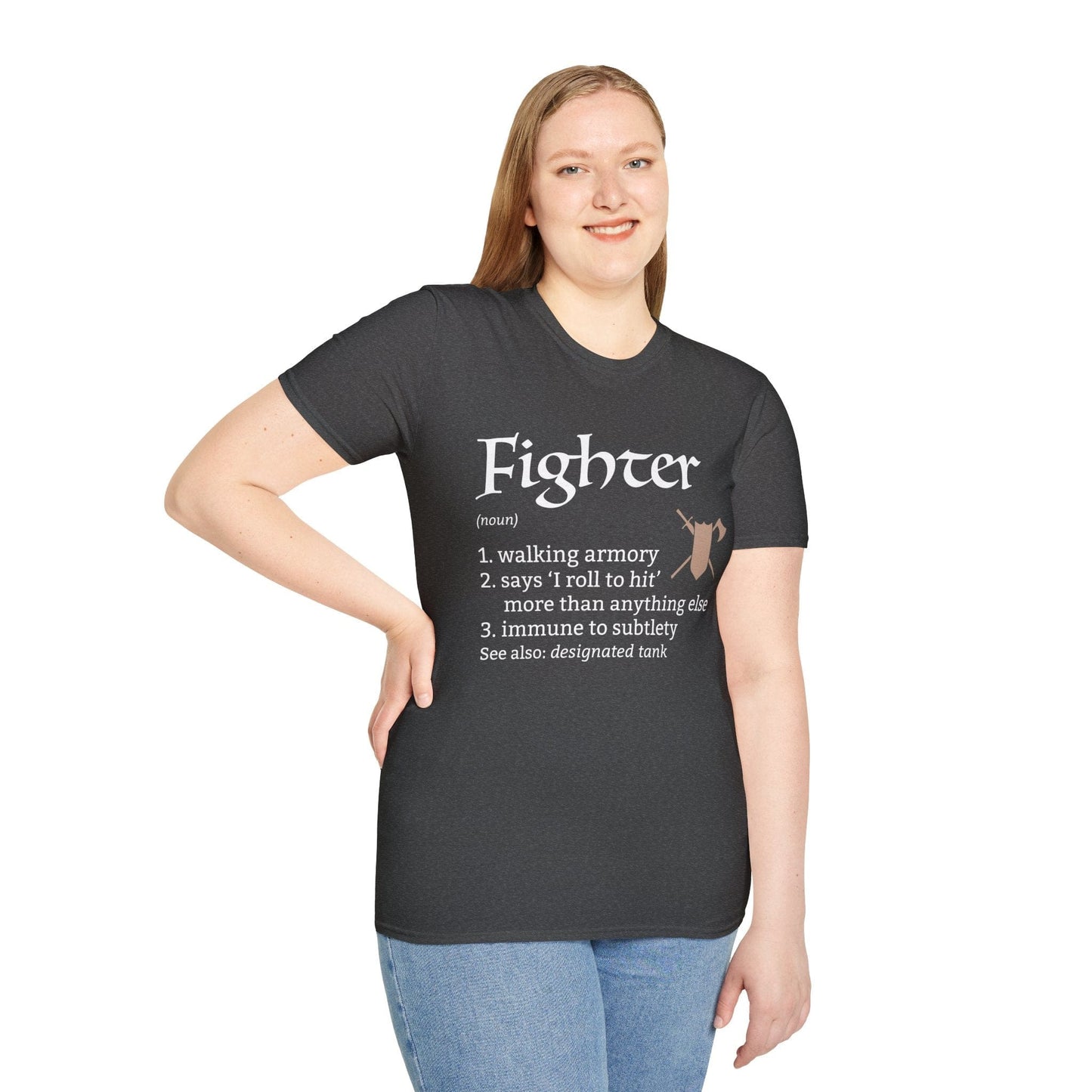 Fighter Class Definition D&D T-Shirt Sunburst RPG