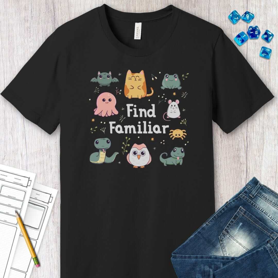 Find Familiar Spell Shirt Sunburst RPG
