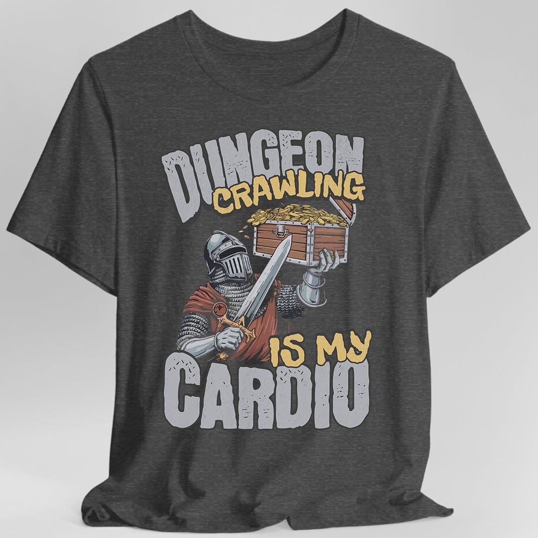 Funny DnD Shirt - Dungeon Crawling is My Cardio Sunburst RPG