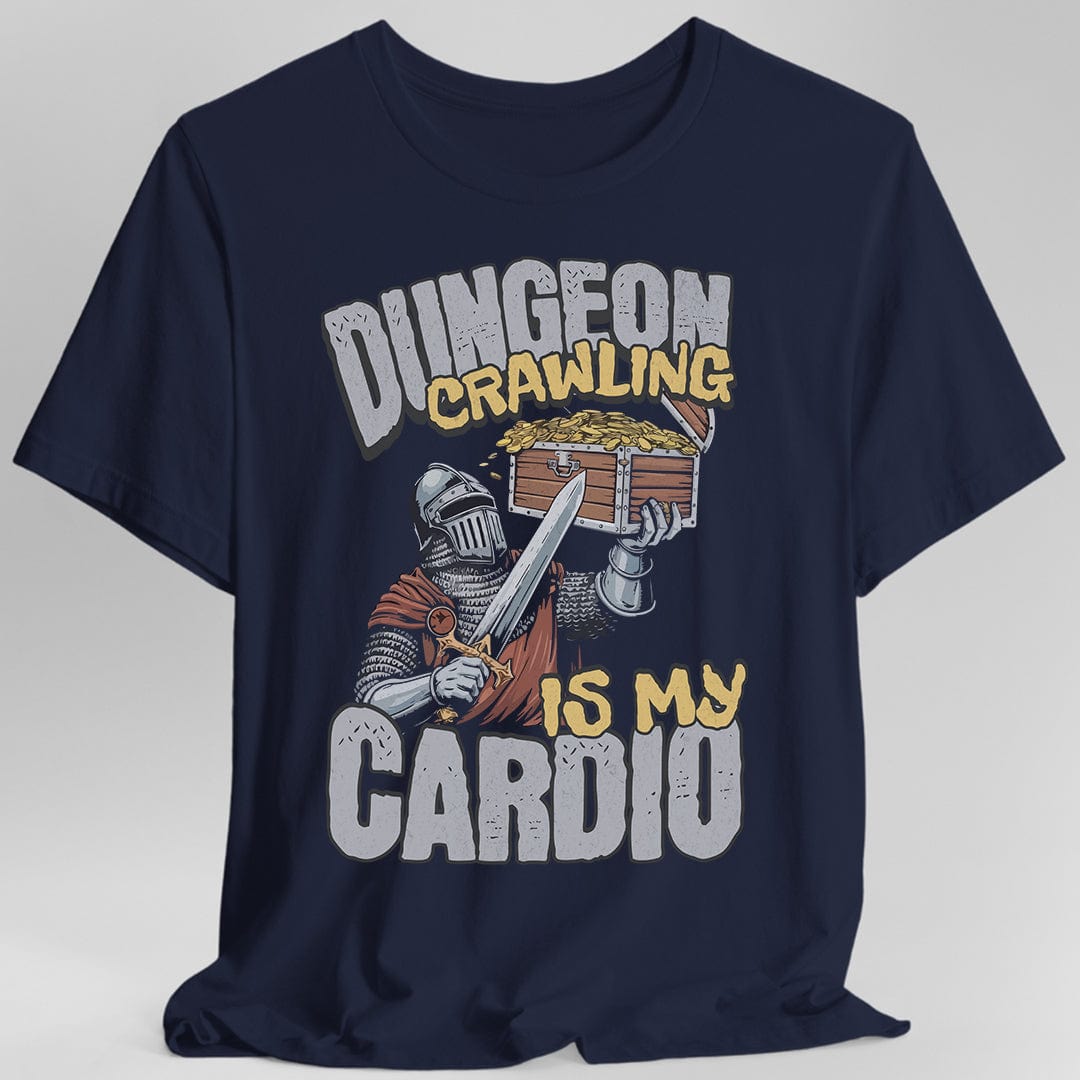 Funny DnD Shirt - Dungeon Crawling is My Cardio Sunburst RPG