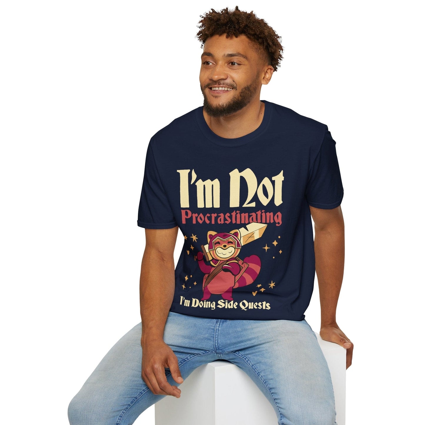 Funny DND Shirt - I'm Not Procrastinating I'm Doing Side Quests Sunburst RPG