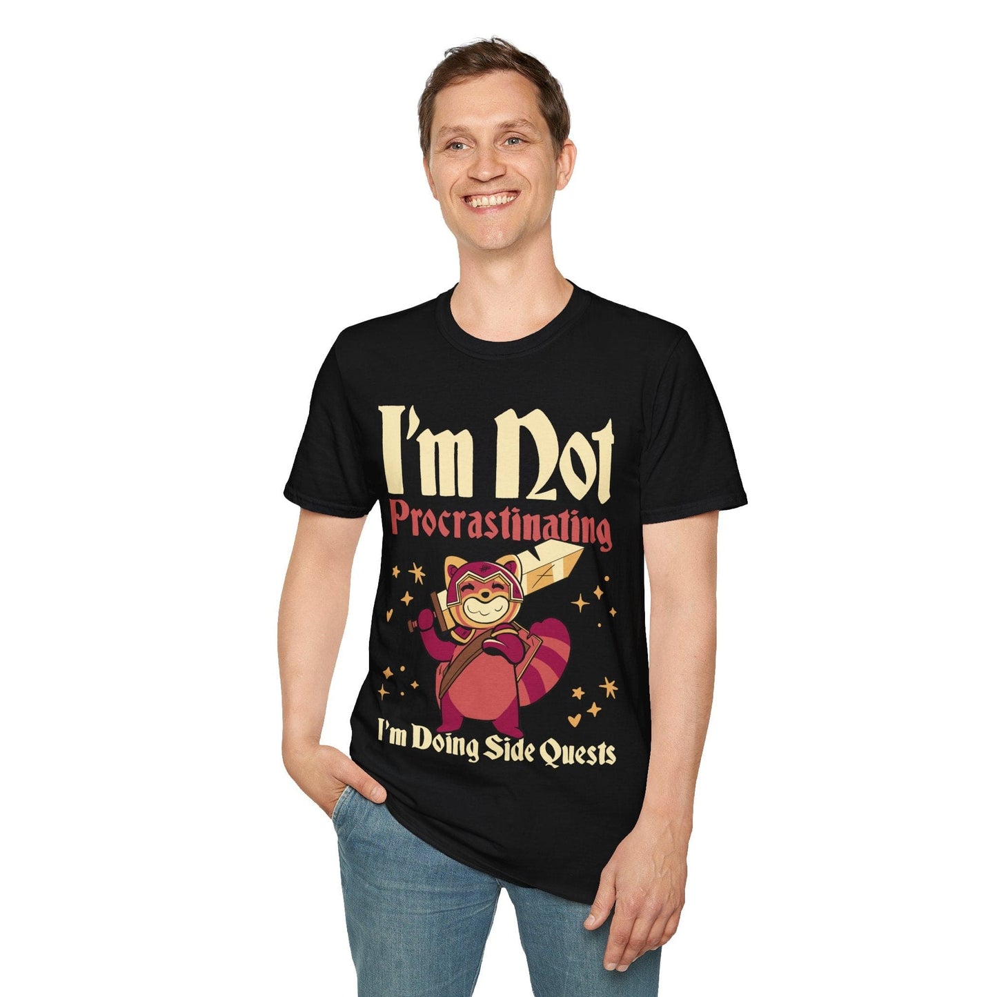 Funny DND Shirt - I'm Not Procrastinating I'm Doing Side Quests Sunburst RPG