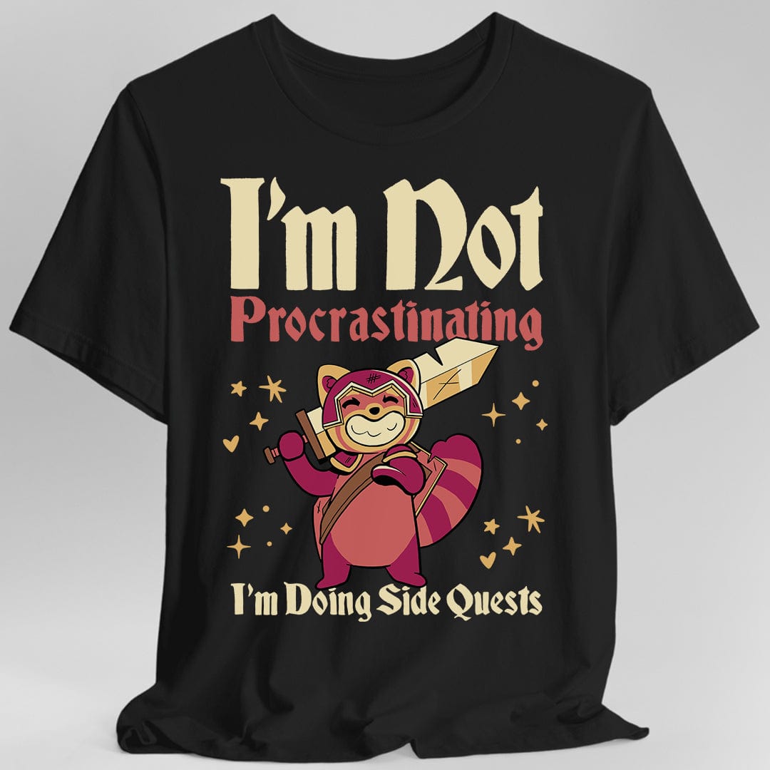 Funny DND Shirt - I'm Not Procrastinating I'm Doing Side Quests Sunburst RPG