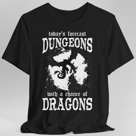 Funny DnD Weather Forecast Tshirt Sunburst RPG