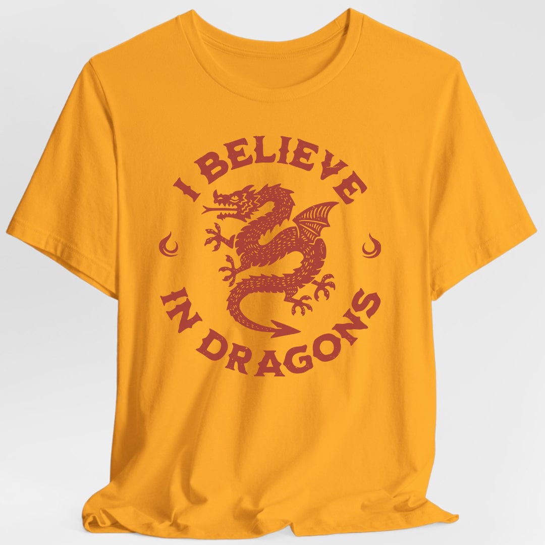 I Believe in Dragons Shirt Sunburst RPG
