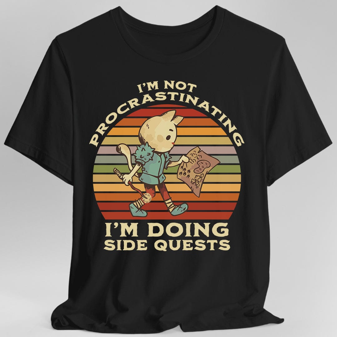 I'm Not Procrastinating I'm Doing Side Quests T-Shirt Sunburst RPG