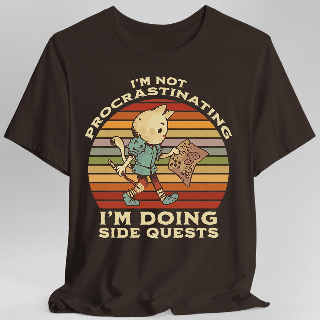 I'm Not Procrastinating I'm Doing Side Quests T-Shirt Sunburst RPG
