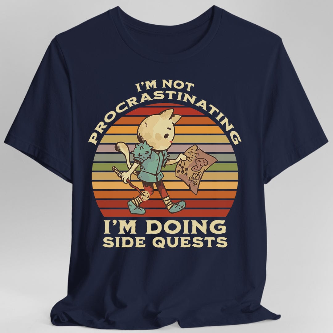 I'm Not Procrastinating I'm Doing Side Quests T-Shirt Sunburst RPG
