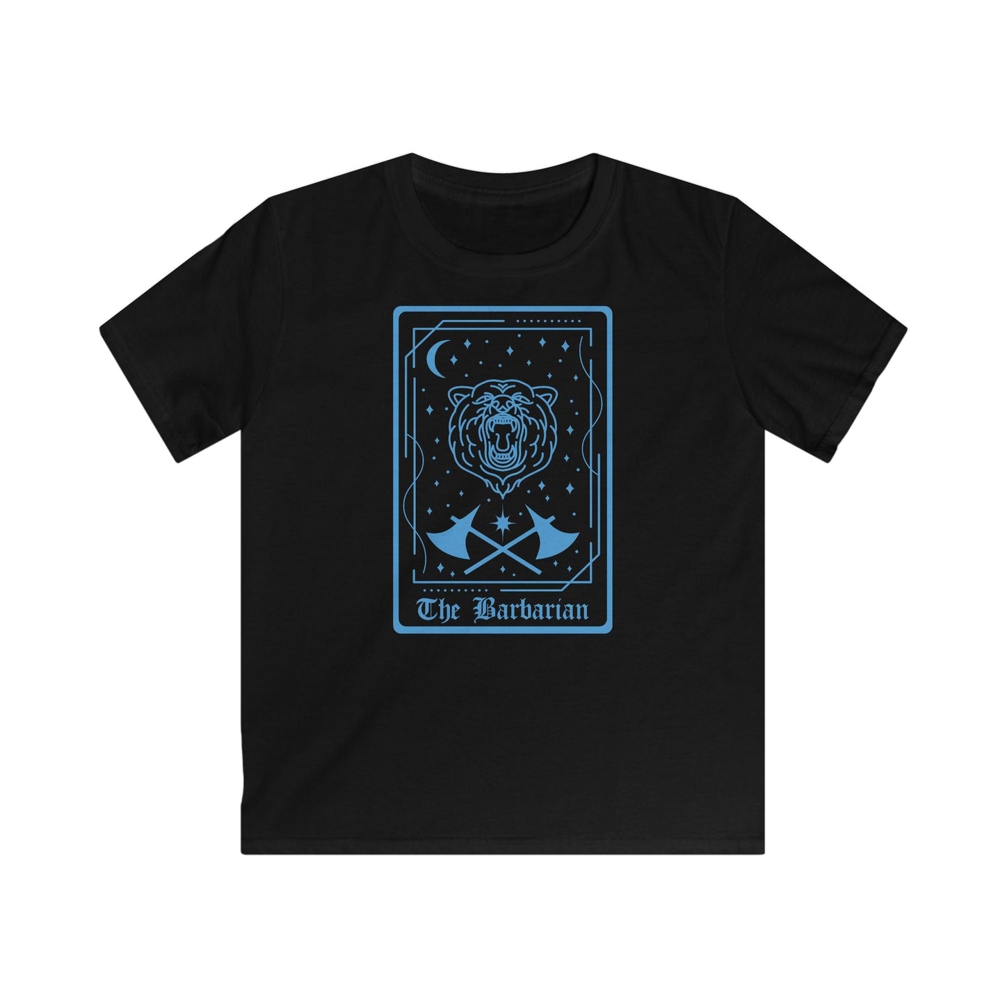 The Barbarian Tarot Card Kids T-Shirt Sunburst RPG