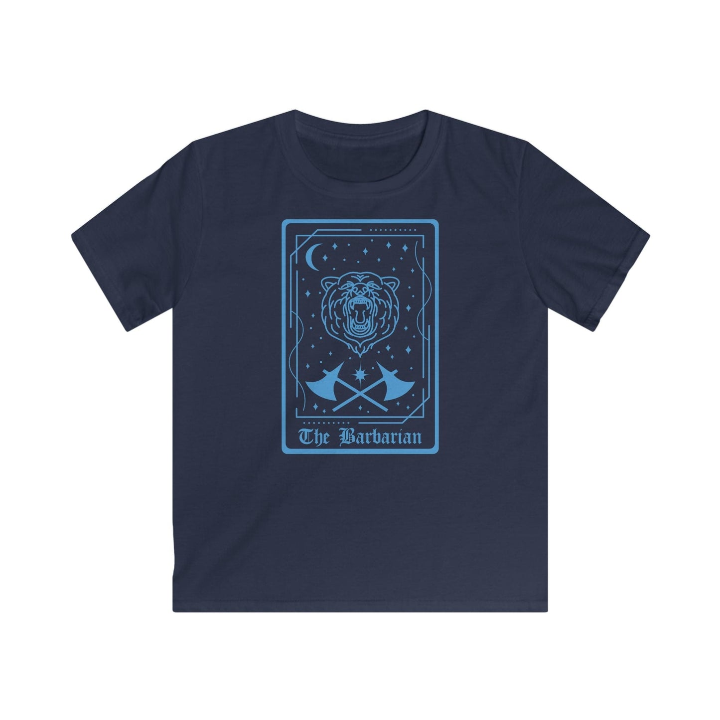 The Barbarian Tarot Card Kids T-Shirt Sunburst RPG