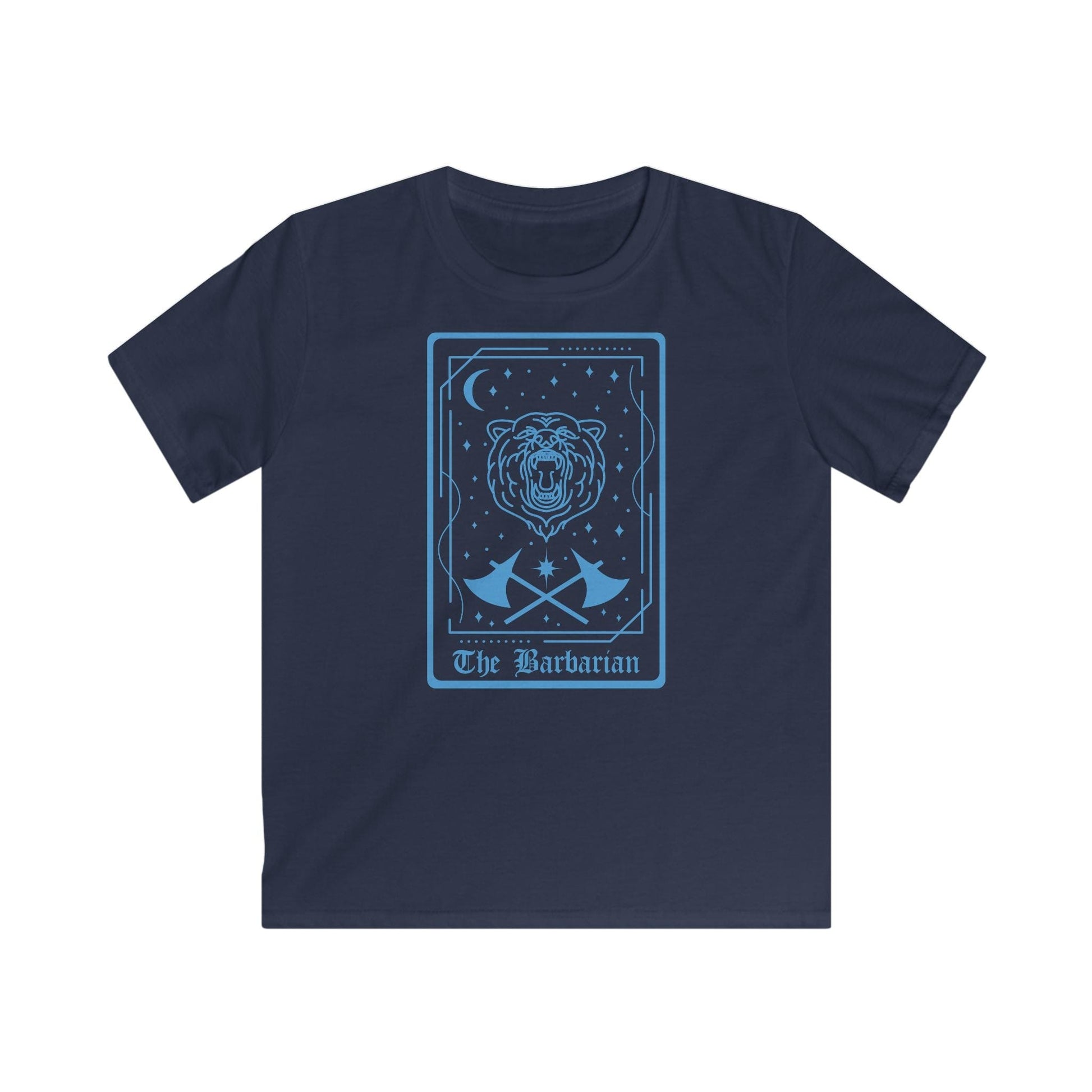 The Barbarian Tarot Card Kids T-Shirt Sunburst RPG