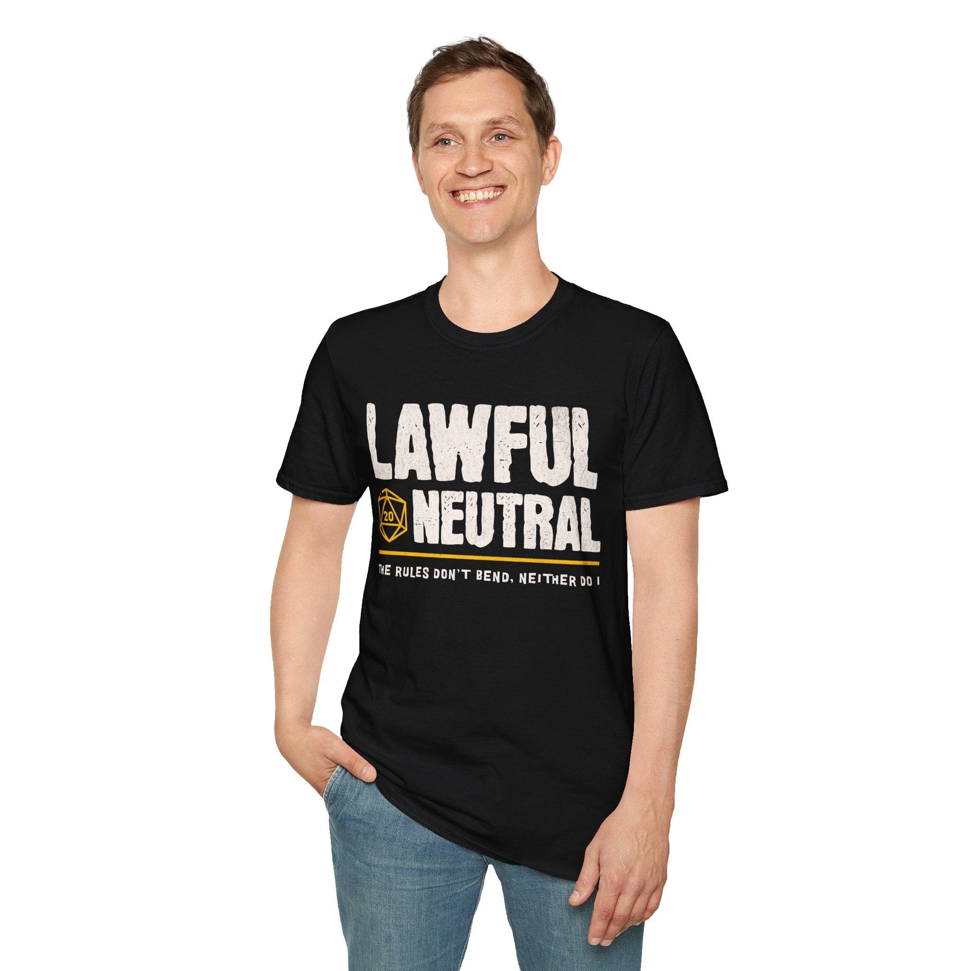 Lawful Neutral Shirt - DnD Alignment T-shirt Sunburst RPG