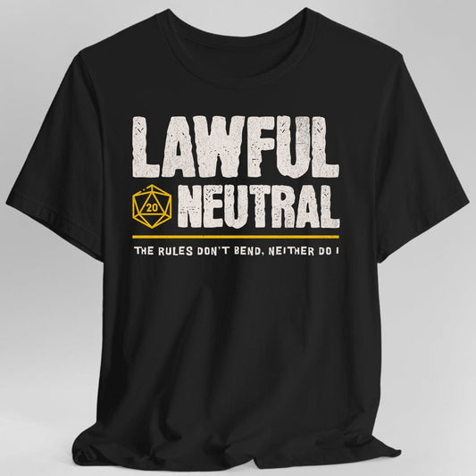 Lawful Neutral Shirt - DnD Alignment T-shirt Sunburst RPG