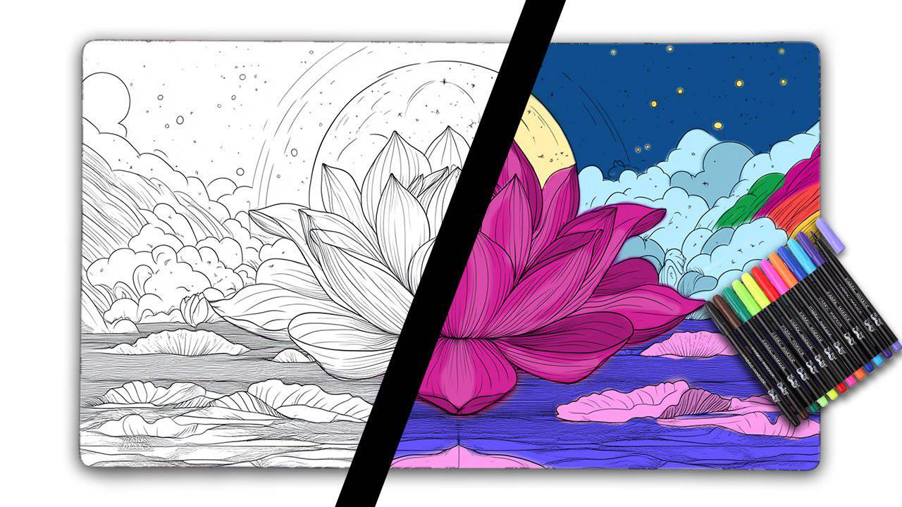 Lotus | Color Your Own Playmat Set Jankmats
