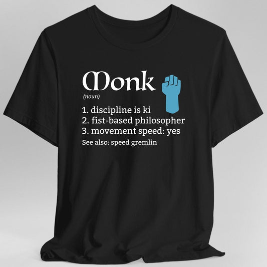 Monk Class Definition D&D T-Shirt Sunburst RPG
