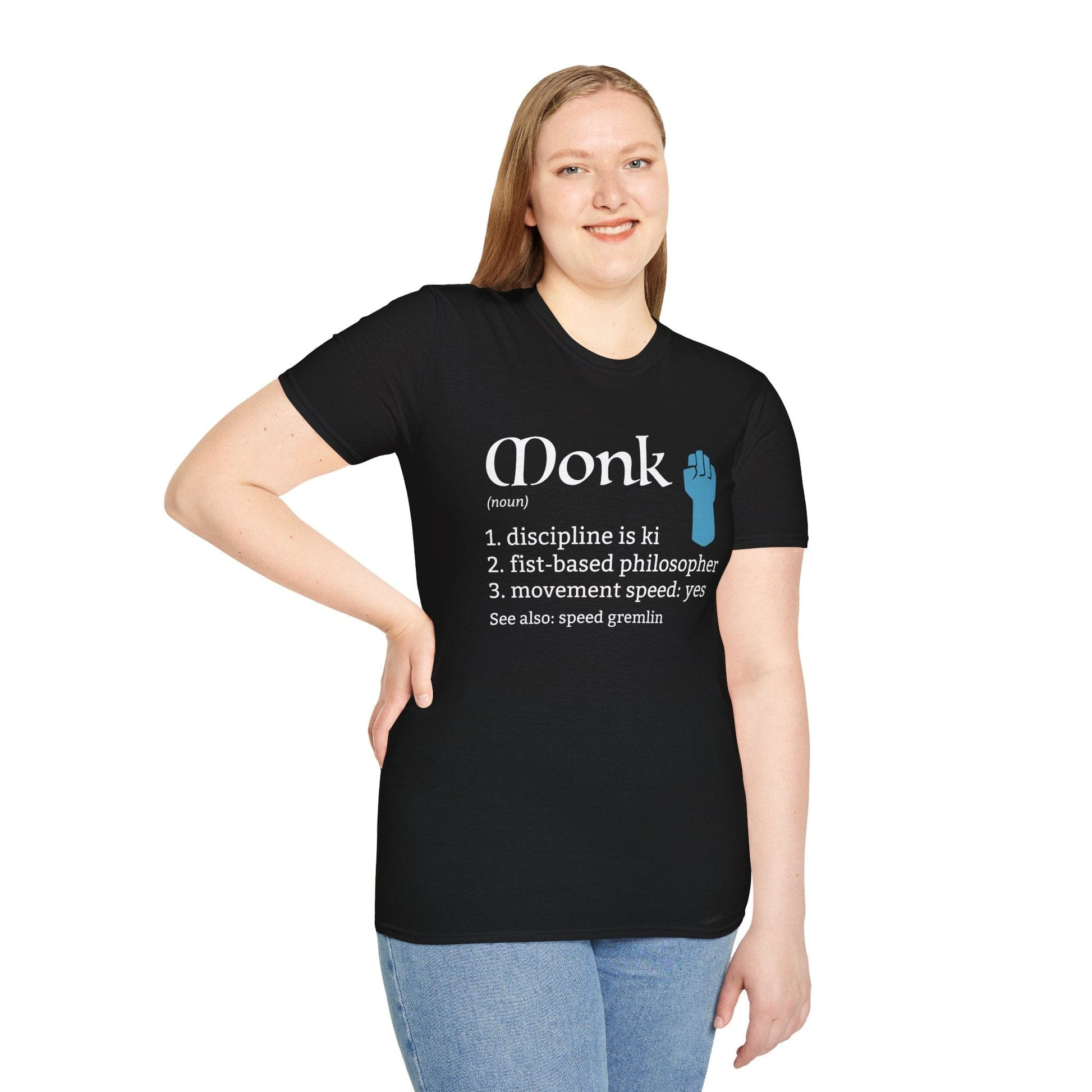 Monk Class Definition D&D T-Shirt Sunburst RPG