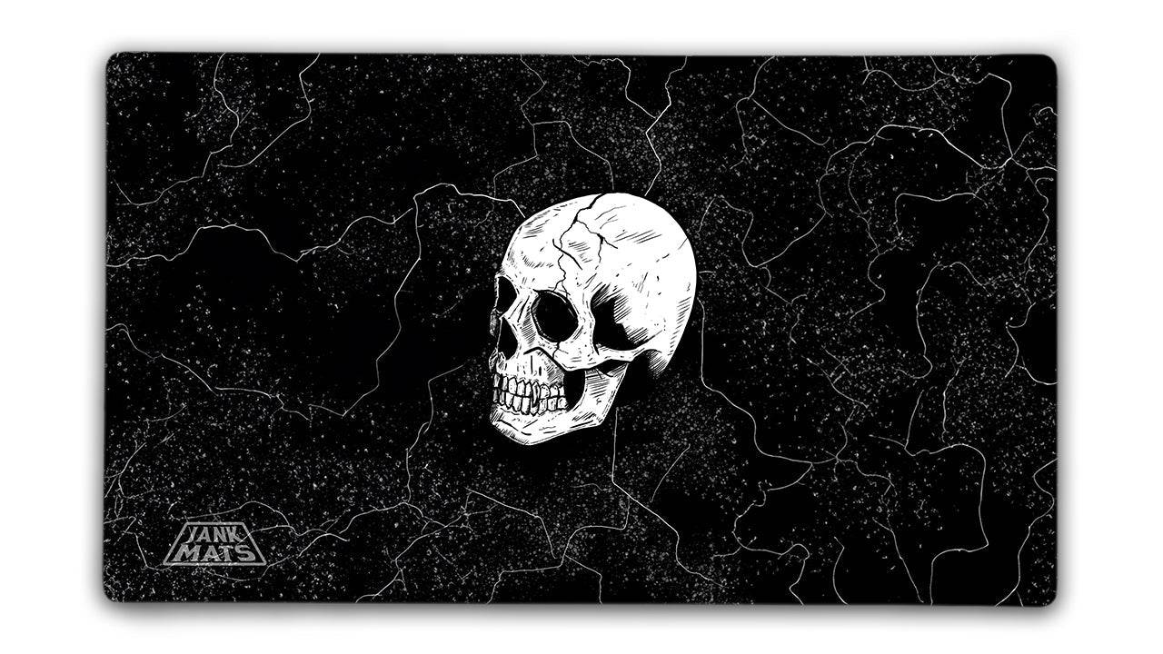 Mono Black Skull Gaming Mat Jankmats