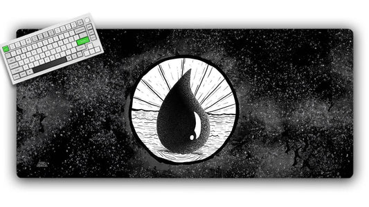 Mono Blue BW Gaming Mat Jankmats