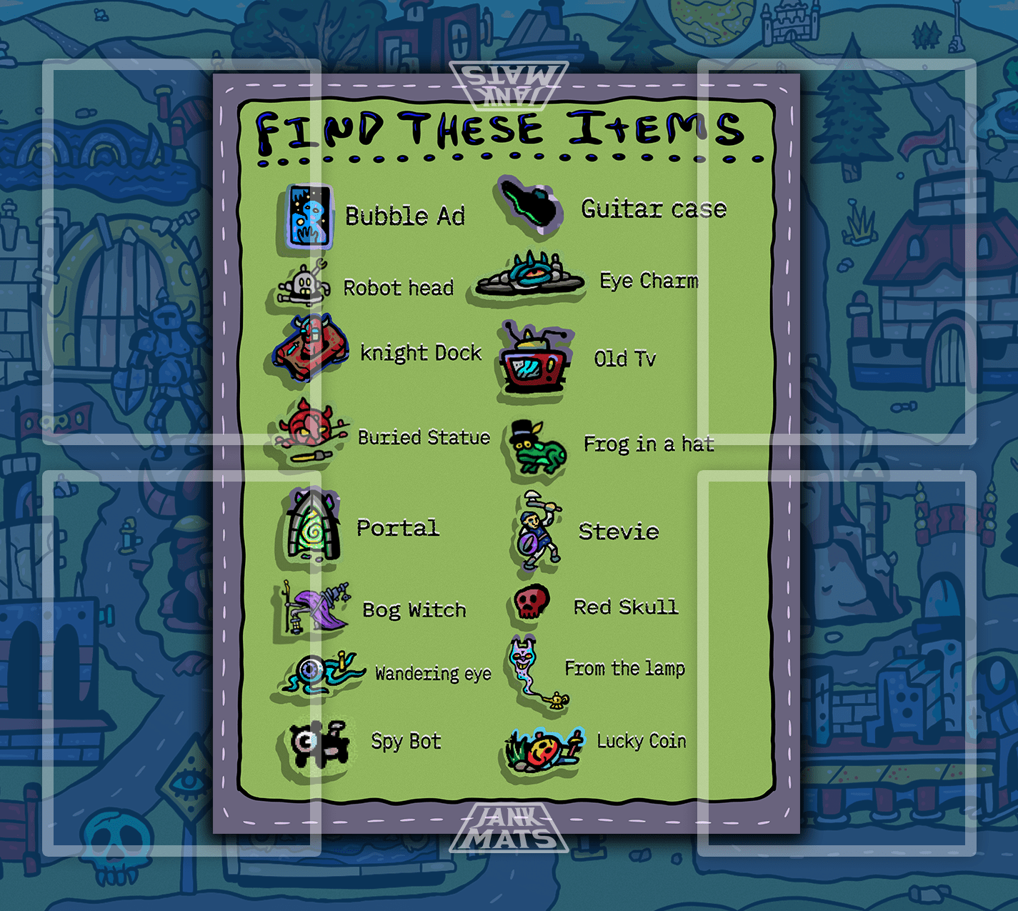 My Town Bundle Set | 4 Playmats and Commander Zone Jankmats