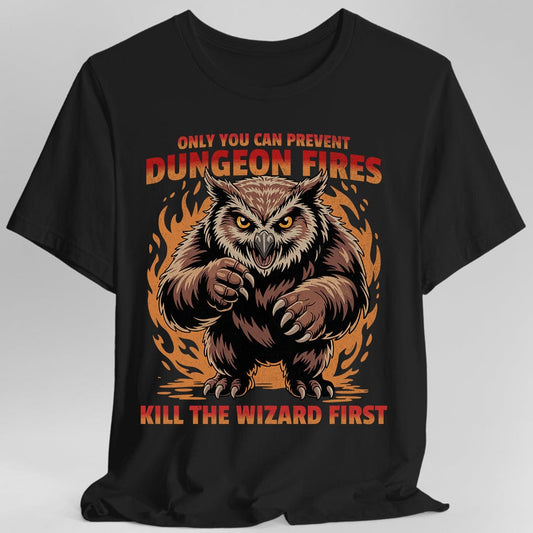 Only You Can Prevent Dungeon Fires Funny D&D T-shirt Sunburst RPG