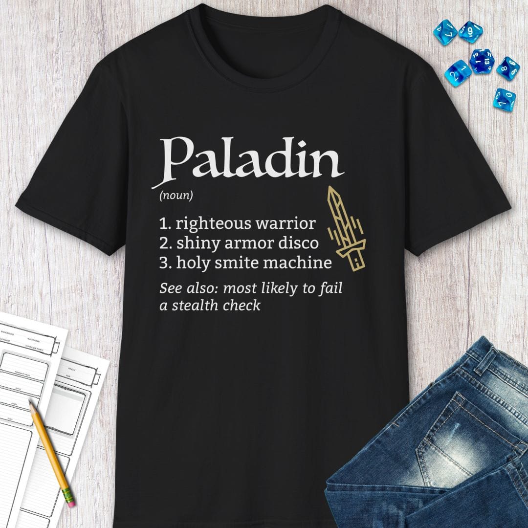 Paladin Class Definition D&D T-Shirt Sunburst RPG