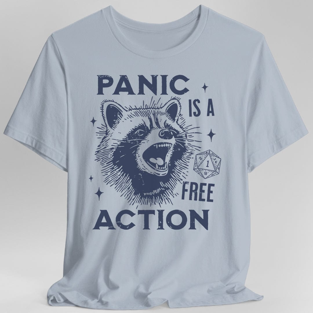 Panic Is A Free Action Shirt Sunburst RPG
