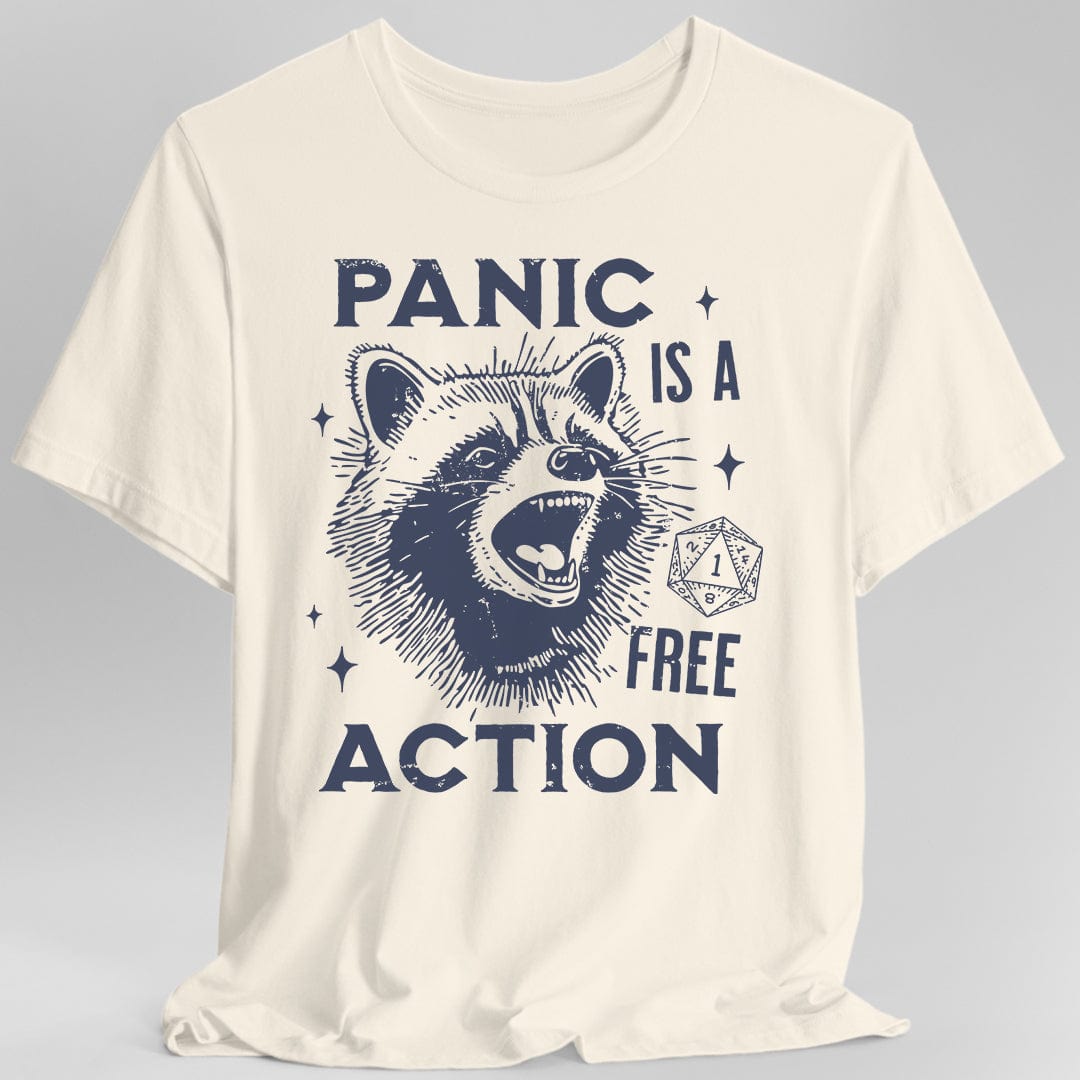 Panic Is A Free Action Shirt Sunburst RPG